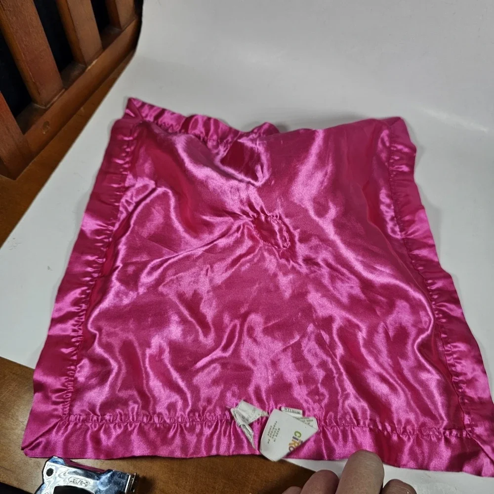 Circo Owl Lovey Hot Pink White Polka Dot Security Blanket Satin Trim Target